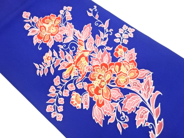 塩瀬金彩花鳥模様名古屋帯